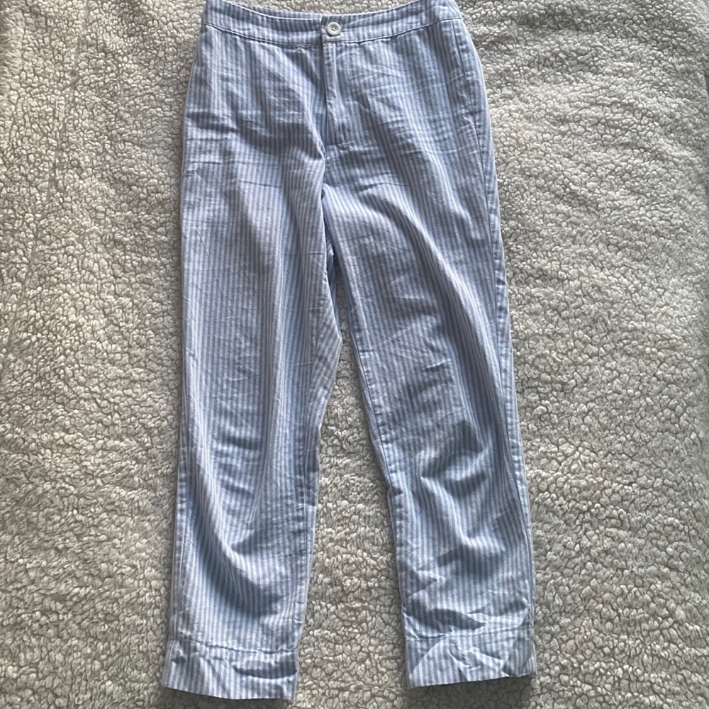 cropped stripe pants